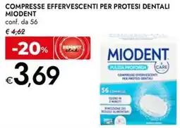 Bennet Compresse effervescenti per protesi dentali MIODENT offerta
