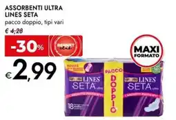 Bennet Assorbenti ultra lines seta pacco doppio offerta