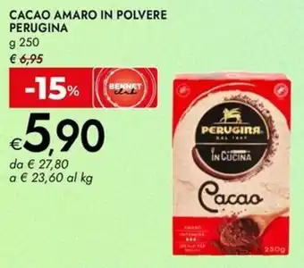 Bennet Cacao amaro in polvere PERUGINA offerta