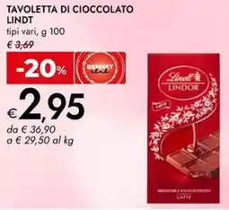 Bennet Tavoletta di cioccolato LINDT offerta