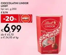 Bennet Cioccolatini lindor LINDT offerta