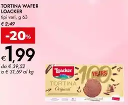 Bennet Tortina wafer LOACKER offerta