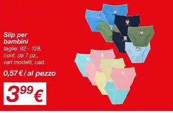 Slip per bambini