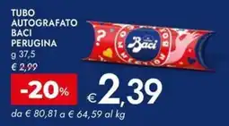 Bennet Tubo autografato baci PERUGINA offerta