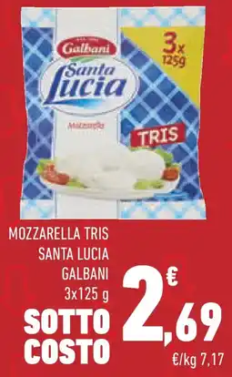 Conad Superstore Mozzarella tris santa lucia GALBANI offerta