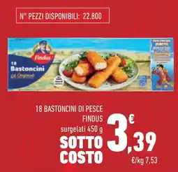 Conad Superstore 18 bastoncini di pesce FINDUS offerta