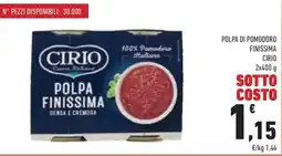 Conad Superstore Polpa di pomodoro finissima CIRIO offerta
