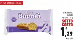 Conad Superstore 6 merendine BUONDÌ offerta