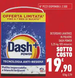 Conad Superstore Detersivo lavatrice in polvere DASH offerta