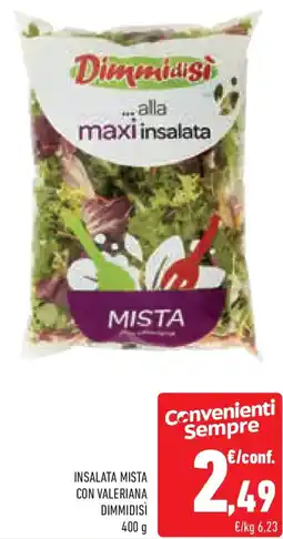 Conad Superstore Insalata mista con valeriana DIMMIDISÌ offerta