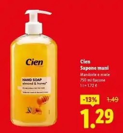 Lidl Cien Sapone mani offerta