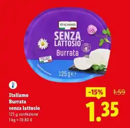 Lidl Italiamo Burrata senza lattosio offerta