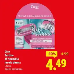 Lidl Cien Testine di ricambio rasoio donna offerta