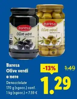 Lidl Baresa Olive verdi o nere offerta