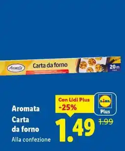 Lidl Aromata Carta da forno offerta