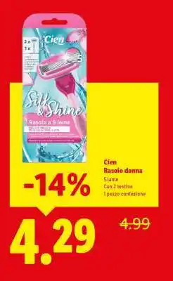 Lidl Cien Rasoio donna offerta