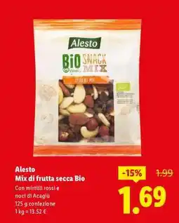 Lidl Alesto Mix di frutta secca Bio offerta