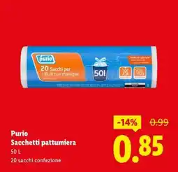 Lidl Purio Sacchetti pattumiera offerta