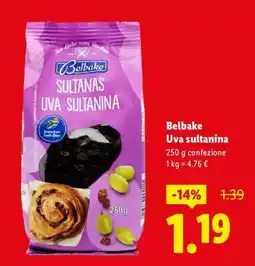 Lidl Belbake Uva sultanina offerta