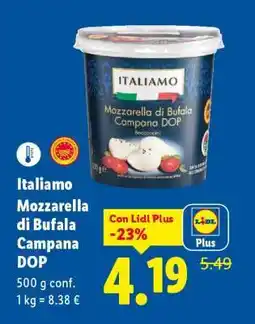 Lidl Italiamo Mozzarella di Bufala Campana DOP offerta