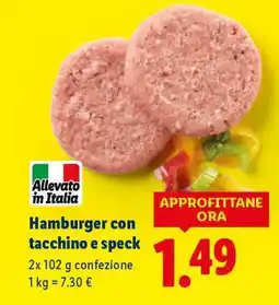 Lidl Hamburger con tacchino e speck offerta
