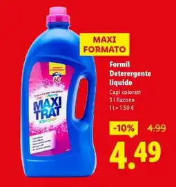 Lidl Formil Detergente liquido offerta