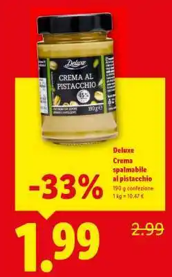 Lidl Deluxe Crema spalmabile al pistacchio offerta