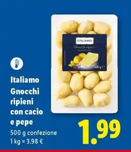 Lidl Italiamo Gnocchi ripieni con cacio e pepe offerta