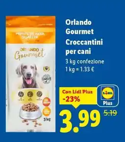 Lidl Orlando Gourmet Croccantini per cani offerta