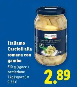 Lidl Italiamo Carciofi alla romana con gambo offerta