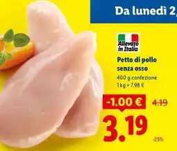 Lidl Petto di pollo senza osso offerta