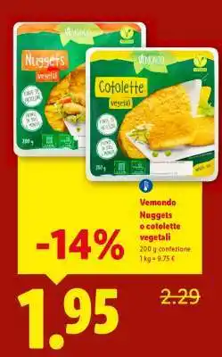 Lidl Vemondo Nuggets o cotolette vegetali offerta