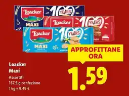 Lidl Loacker Maxi offerta