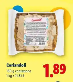 Lidl CORIANDOLI offerta