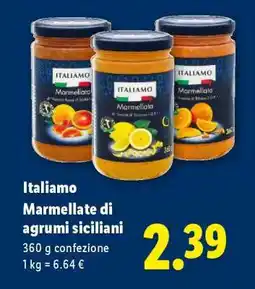 Lidl Italiano Marmellate di agrumi siciliani offerta