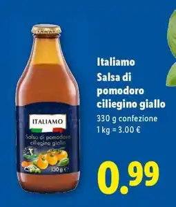Lidl Italiamo Salsa di pomodoro ciliegino giallo offerta