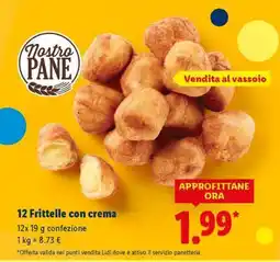 Lidl 12 frittelle con crema offerta