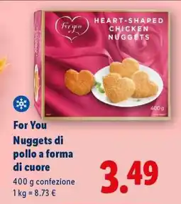Lidl For You Nuggets di pollo a forma di cuore offerta