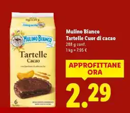 Lidl Mulino Bianco Tartelle Cuor di cacao offerta