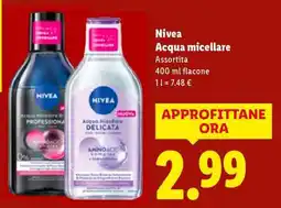 Lidl Nivea Acqua micellare offerta