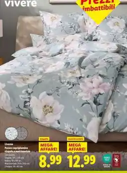 Lidl Livarno Parure copripiumino singolo o matrimoniale offerta