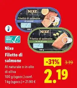 Lidl Nixe Filetto di salmone offerta