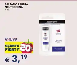 Esselunga BALSAMO LABBRA NEUTROGENA offerta