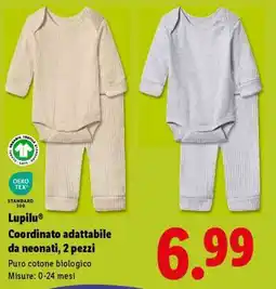 Lidl Lupilu Coordinato adattabile da neonati, 2 pezzi offerta