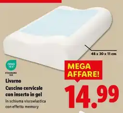 Lidl Livarno Cuscino cervicale con inserto in gel offerta