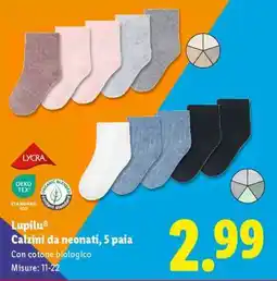 Lidl Lupilu Calzini da neonati, 5 paia offerta