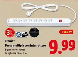 Lidl TRONIC Presa multipla con interruttore offerta