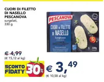 Esselunga Cuori di Filetto di Nasello Pescanova offerta