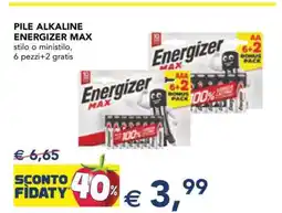 Esselunga PILE ALKALINE ENERGIZER MAX offerta