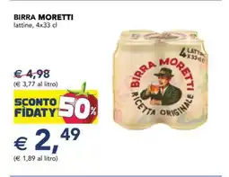 Esselunga BIRRA MORETTI offerta